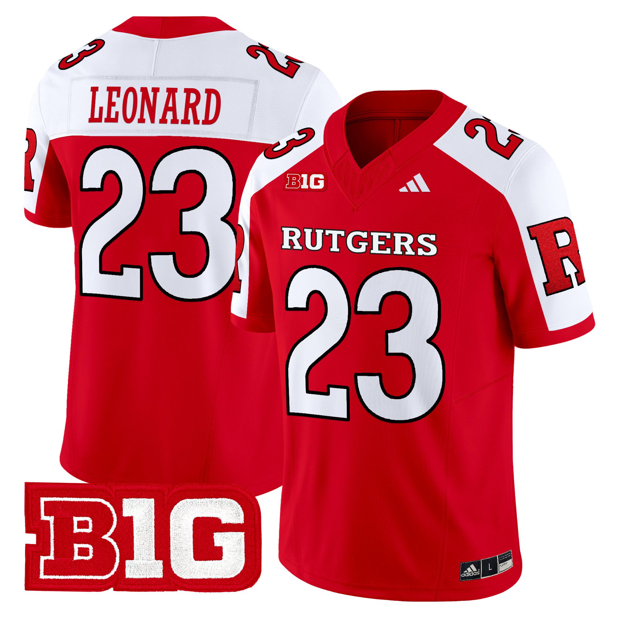 Men Rutgers Scarlet Knights #23 Leonard Red 2024 Vapor Limited NCAA Jersey->ncaa teams->NCAA Jersey